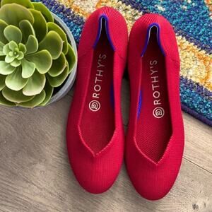 Rothys red  round toe size 7 flat woman’s flat